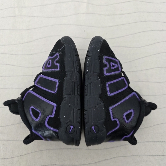 Nike Toddler More Uptempo Black Purple Mid Top Sneakers Shoes Dx5956-001 Size 6C - Picture 7 of 10